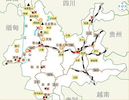 2020年云南旅游地圖全圖，云南旅游線路地圖全圖攻略  第2張